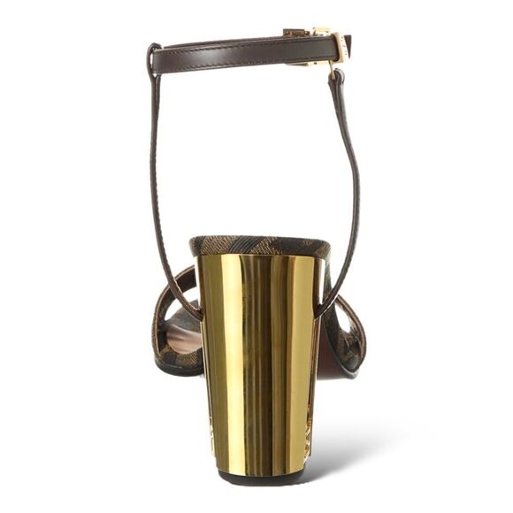 FENDI DELFINA FF & LEATHER SANDAL | Size: 38 | - Picture 13 of 14